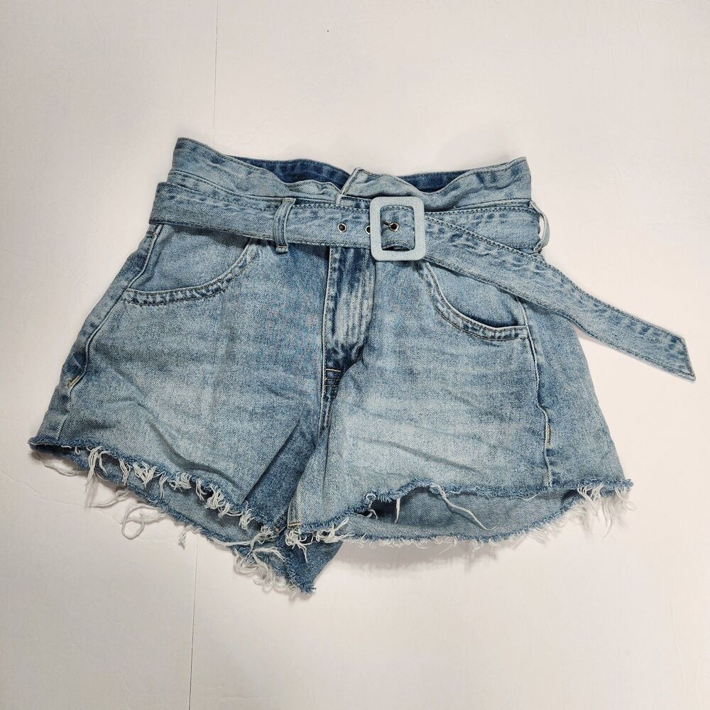 Rock & Roll Denim Shorts High Rise W27 Cut Off Distressed 100% Cotton Jorts